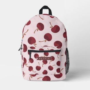 Personalisiertes Ästhetisches Kirschmuster Namensg Bedruckter Rucksack