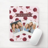 Personalisiertes Ästhetisches Kirschmuster Namensg Mousepad (Mit Mouse)