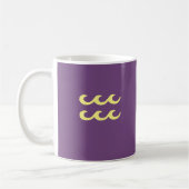 Personalisiertes astrologisches Schild Aquarius Kaffeetasse (Links)