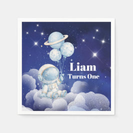 Personalisiertes Astronauten-Geburtstagsserviette Serviette