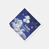 Personalisiertes Astronauten-Geburtstagsserviette Serviette (Ecke)