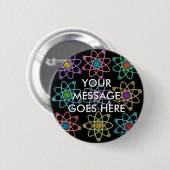 Personalisiertes Atomstrukturmuster Button (Vorne & Hinten)