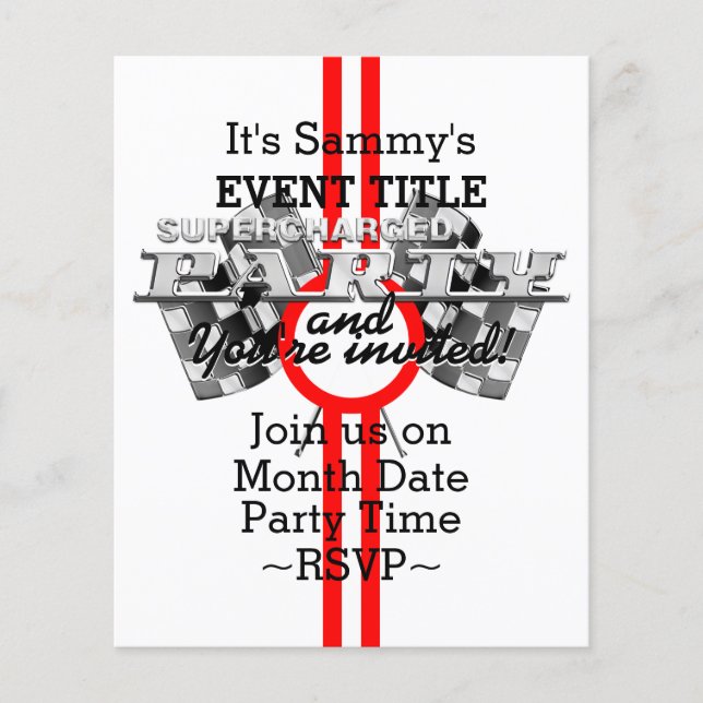 Personalisiertes aufgeladenes Party (Vorderseite)