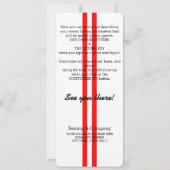 Personalisiertes aufgeladenes Party Einladung (Rückseite)