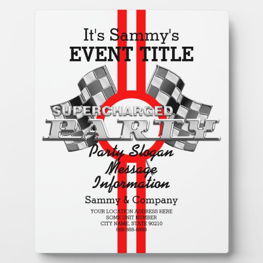 Personalisiertes aufgeladenes Party Fotoplatte (Vorderseite)