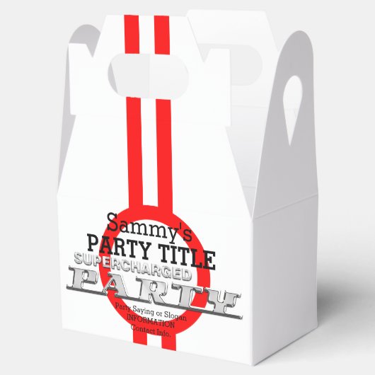 Personalisiertes aufgeladenes Party Geschenkschachtel (Geöffnet)