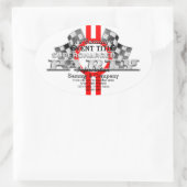 Personalisiertes aufgeladenes Party Ovaler Aufkleber (Tasche)