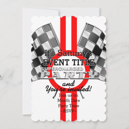 Personalisiertes aufgeladenes Performance-Party Einladung (Vorderseite)