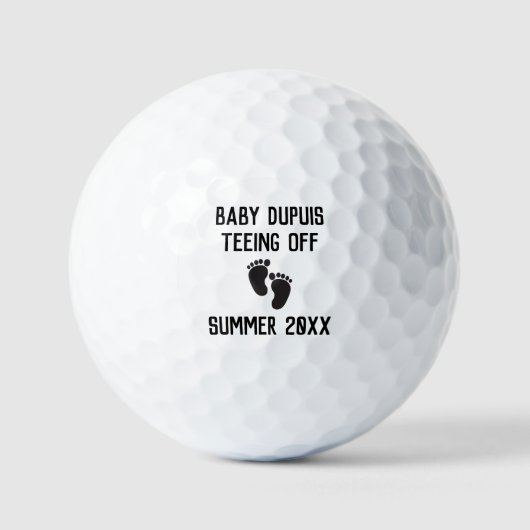 Personalisiertes Auftreten von Schwangerschaft bei Golfball (Vorderseite)