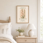 Personalisiertes August Gladiolus Geburtstagsblume Poster
