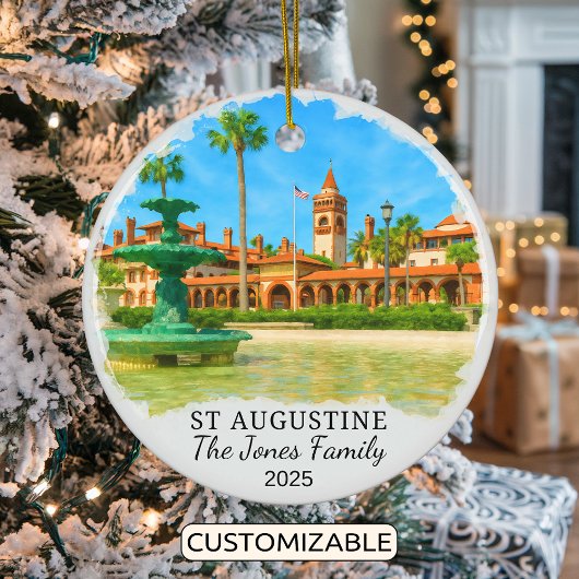 Personalisiertes Augustiner Ornament, Florida Keramik Ornament