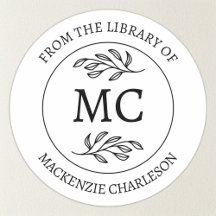 Personalisiertes 'Aus der Bibliothek' Monogramm-Ex