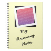 Personalisiertes Ausführen von Foto- und Textdatei Notizblock (Vorderseite)