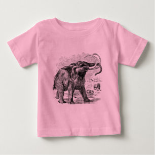 Personalisiertes ausgestorbenes Wollmammut-Tier Baby T-shirt