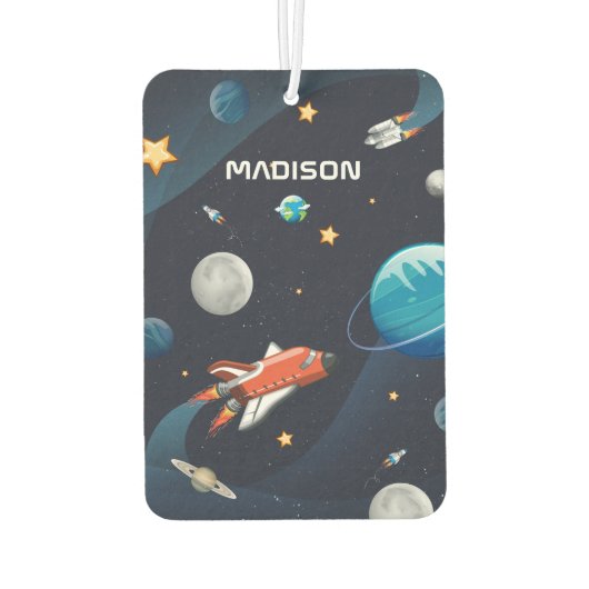 Personalisiertes Außenraumgalaxiemuster Autolufterfrischer (Rückseite)