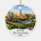 Personalisiertes Austin-Ornament, individuelles Te Keramik Ornament (Vorne)
