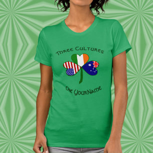 Personalisiertes Australien Irland USA Shamrock Fr T-Shirt
