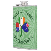 Personalisiertes Australien Irland USA Shamrock gr Flachmann (Links)