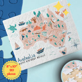 Personalisiertes Australien Karte Jigsaw Puzzle fü