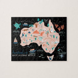 Personalisiertes Australien Karte Jigsaw Puzzle fü