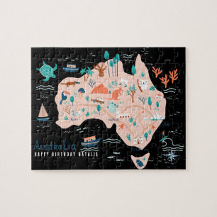 Personalisiertes Australien Karte Jigsaw Puzzle fü