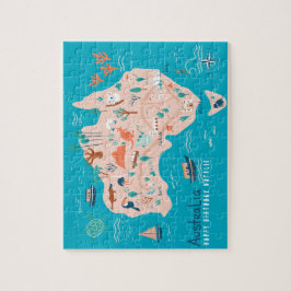 Personalisiertes Australien Karte Jigsaw Puzzle fü
