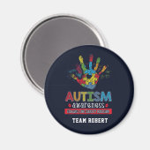 Personalisiertes Autismus-Bewusstsein Bilden Sie s Magnet (Vorderseite/Rückseite)