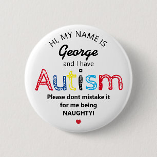 Personalisiertes Autismuskewusstsein Lustiger AS Button
