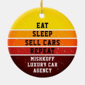 Personalisiertes Auto Auto Verkauf Sleep Wiederhol Keramik Ornament (Hinten)