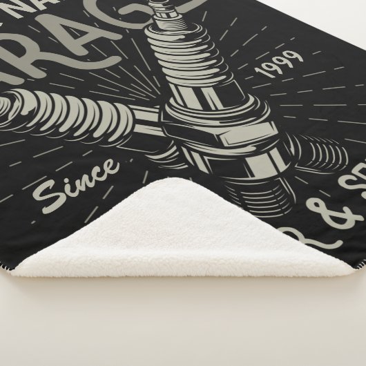 Personalisiertes Auto Mechanische Garage Retro Spa Sherpadecke (3/4)