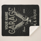 Personalisiertes Auto Mechanische Garage Retro Spa Sherpadecke (Vorderseite (Horizontal))