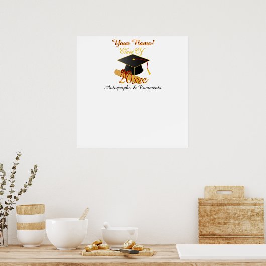 Personalisiertes Autogramm für jedes Jahr Poster (Küche)