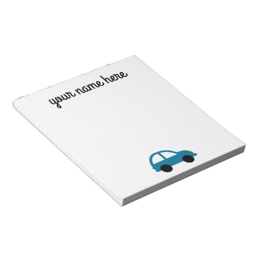 Personalisiertes Autostationery Notepad für Kinder Notizblock (angewinkelt)