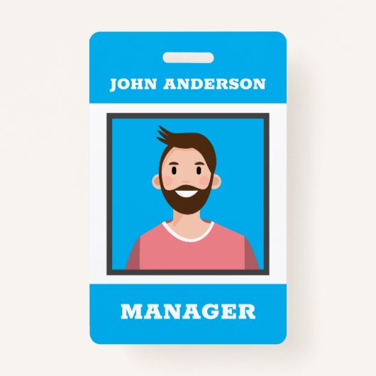 Personalisiertes Avatar-Namensschild mit bearbeitb Ausweis (Vorderseite)