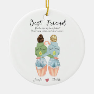 Personalisiertes Avocado-Geschenk für den besten F Keramik Ornament