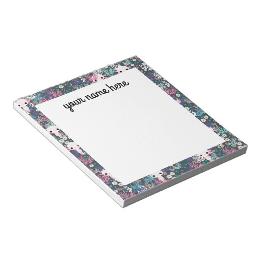 Personalisiertes Axolotl Notepad Notizblock (angewinkelt)