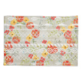 Personalisiertes Aztekisches Blumenmuster und oran Kissenbezug (Rückseite)