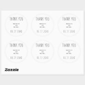 Personalisiertes B&W Ded Dankeschön an Stickers (Blatt)