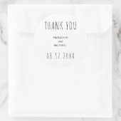 Personalisiertes B&W Ded Dankeschön an Stickers (Tasche)