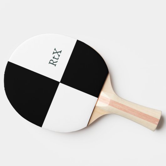 Personalisiertes B&W-Design Tischtennis Schläger (Seitenansicht)