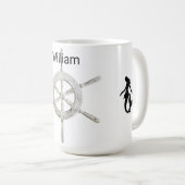 Personalisiertes B&W Helm mit Mermaids Kaffeetasse (VorderseiteRechts)