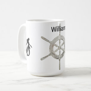 Personalisiertes B&W Helm mit Mermaids Kaffeetasse