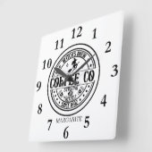 Personalisiertes B&W Hexenbrauen Quadratische Wanduhr (Winkel)