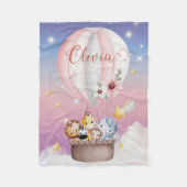 Personalisiertes Baby Animal Blanket, Safari Kinde Fleecedecke (Vorderseite)