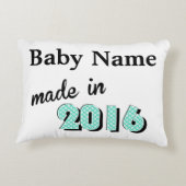 Personalisiertes Baby aus 2016 Dekokissen (Rückseite)
