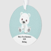 Personalisiertes Baby Bear Baby Ornament (Vorderseite)