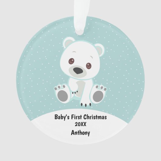 Personalisiertes Baby Bear Baby Ornament (Vorderseite)