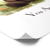 Personalisiertes Baby Bear Watercolor Kinderzimmer Poster (Ecke)