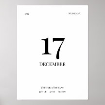 Personalisiertes Baby Birth Poster - Minimalistisc