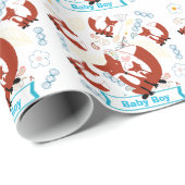 Personalisiertes Baby Boy Wrapping Paper Geschenkpapier (Rolleneckpunkt)